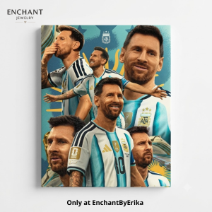 Lionel Messi Argentina Legacy Canvas Wall Art – World Champion Football Legend Decor
