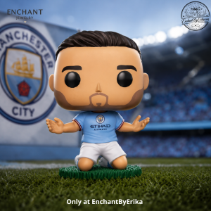 Kneeling Sky Blue Midfielder Celebration Vinyl Figure Collectible